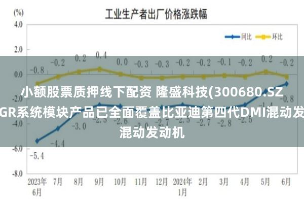 小额股票质押线下配资 隆盛科技(300680.SZ)：EGR系统模块产品已全面覆盖比亚迪第四代DMI混动发动机