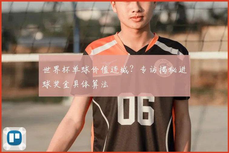世界杯单球价值连城？专访揭秘进球奖金具体算法