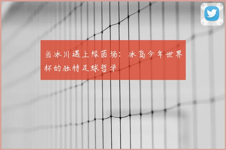 当冰川遇上绿茵场:冰岛今年世界杯的独特足球哲学